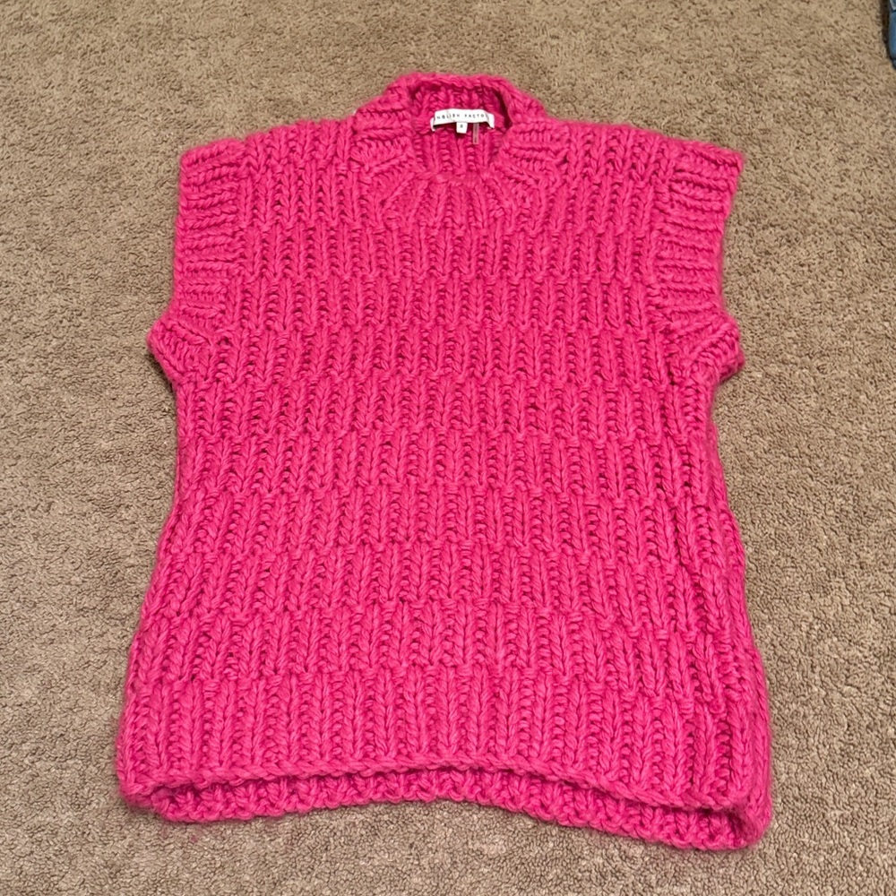 English Factory Fuchsia Knit Sweater
